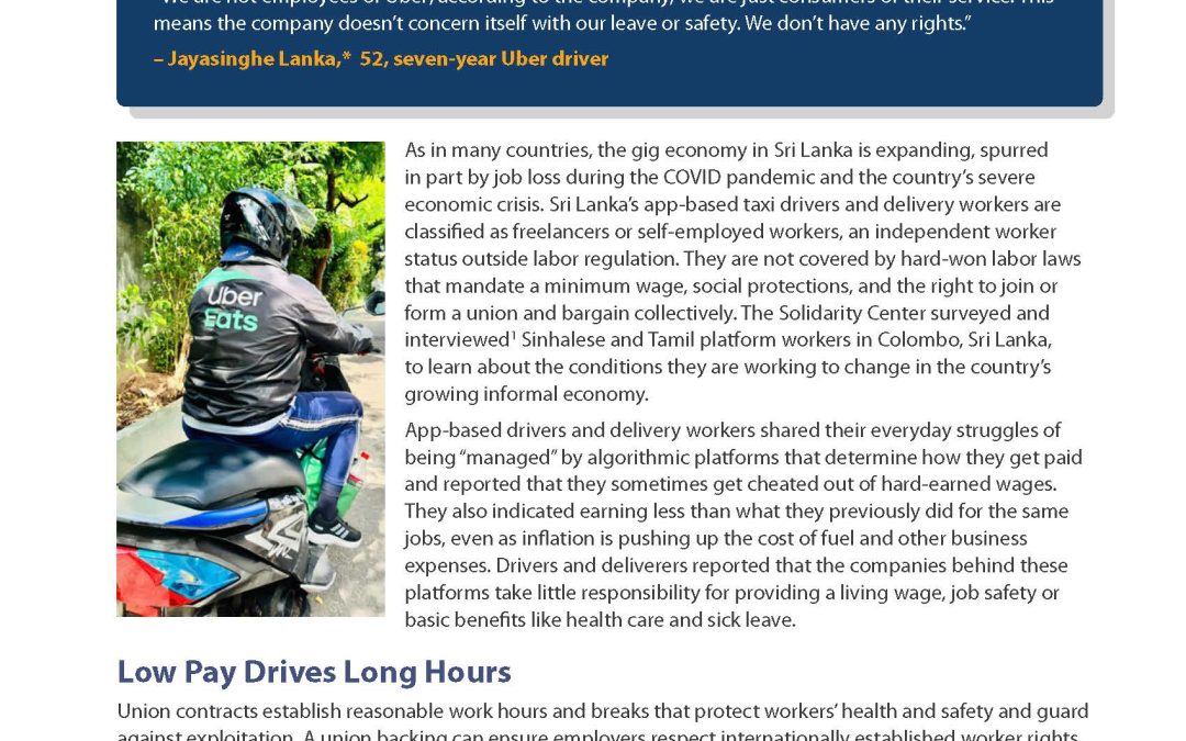 LOW PAY, NO SUPPORT: Sri Lanka Delivery Drivers Fight for Worker Rights